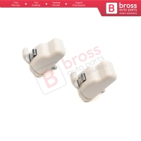 2 Pieces Sun Visor Holder Clips Hook Retainer Light Gray 735633192 For Fiat Tipo 356 Egea 2015-On