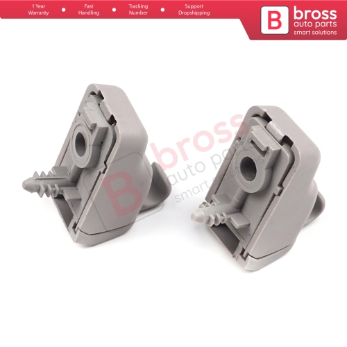 2 Pieces Sun Visor Holder Clips Hook Retainer Light Gray 735633192 For Fiat Tipo 356 Egea 2015-On