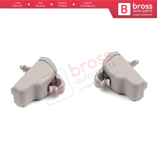 2 Pieces Sun Visor Holder Clips Hook Retainer Light Gray 735633192 For Fiat Tipo 356 Egea 2015-On