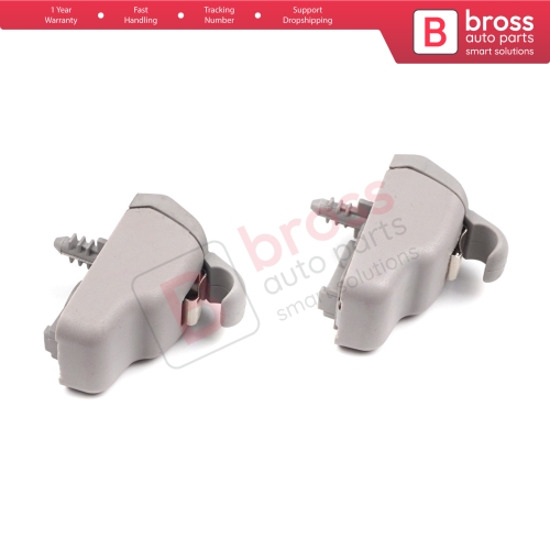 2 Pieces Sun Visor Holder Clips Hook Retainer Light Gray 735633192 For Fiat Tipo 356 Egea 2015-On