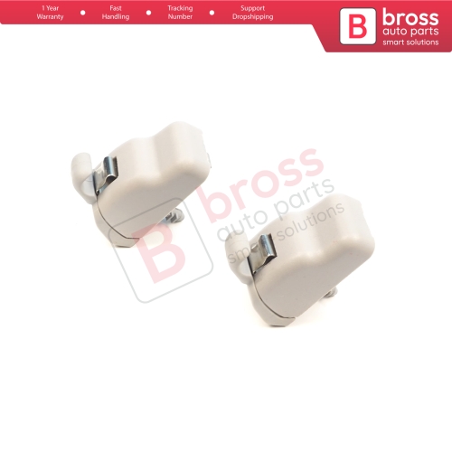 2 Pieces Sun Visor Holder Clips Hook Retainer Light Gray 735633192 For Fiat Tipo 356 Egea 2015-On