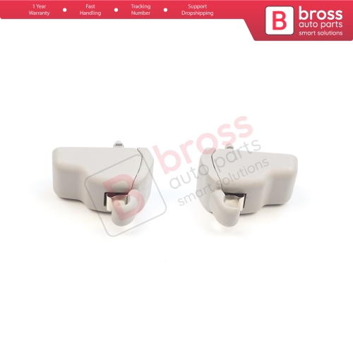 2 Pieces Sun Visor Holder Clips Hook Retainer Light Gray 735633192 For Fiat Tipo 356 Egea 2015-On