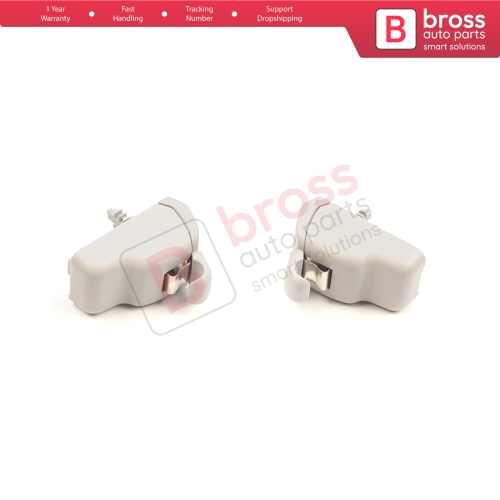 2 Pieces Sun Visor Holder Clips Hook Retainer Light Gray 735633192 For Fiat Tipo 356 Egea 2015-On