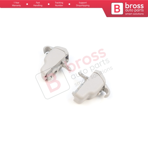 2 Pieces Sun Visor Holder Clips Hook Retainer Light Gray 735633192 For Fiat Tipo 356 Egea 2015-On