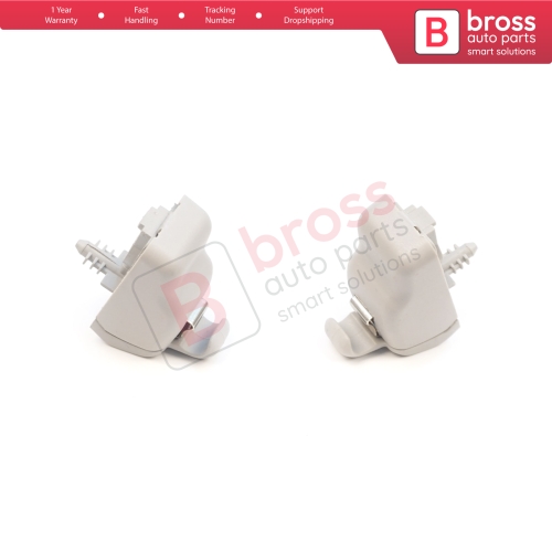 2 Pieces Sun Visor Holder Clips Hook Retainer Light Gray 735633192 For Fiat Tipo 356 Egea 2015-On