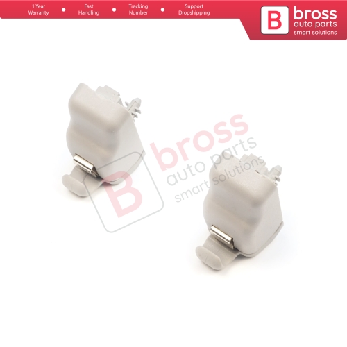 2 Pieces Sun Visor Holder Clips Hook Retainer Light Gray 735633192 For Fiat Tipo 356 Egea 2015-On