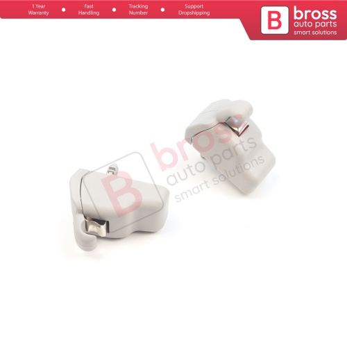 2 Pieces Sun Visor Holder Clips Hook Retainer Light Gray 735633192 For Fiat Tipo 356 Egea 2015-On
