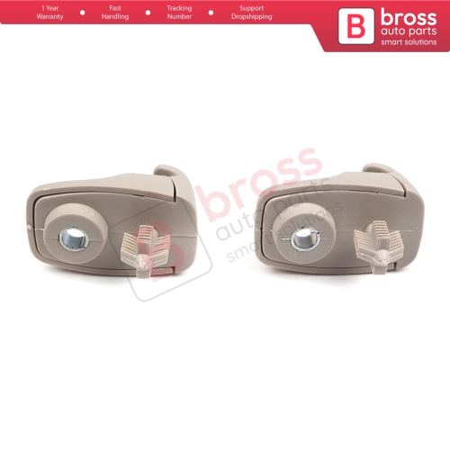 2 Pieces Sun Visor Holder Clips Hook Retainer Beige 735566854 For Fiat Ducato 250 Peugeot Boxer Citroen Jumper 2006-On