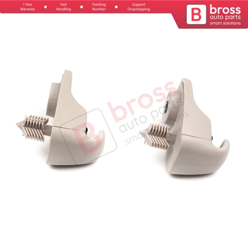 2 Pieces Sun Visor Holder Clips Hook Retainer Beige 735566854 For Fiat Ducato 250 Peugeot Boxer Citroen Jumper 2006-On