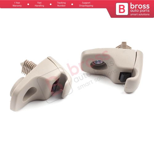 2 Pieces Sun Visor Holder Clips Hook Retainer Beige 735566854 For Fiat Ducato 250 Peugeot Boxer Citroen Jumper 2006-On