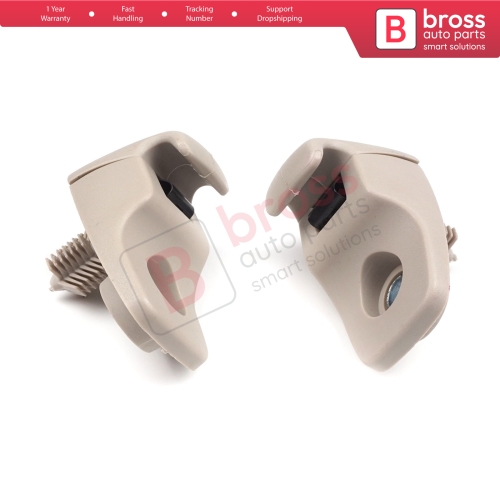 2 Pieces Sun Visor Holder Clips Hook Retainer Beige 735566854 For Fiat Ducato 250 Peugeot Boxer Citroen Jumper 2006-On