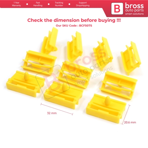 10 Pieces Rocker Panel Moulding Clamp Clips for BMW 3 Series E90 E91 2004-2012 51777166869