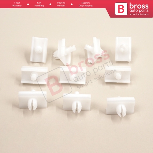 10 Pieces Door Body Trim Moulding Clamp Clips for BMW 5 Series E34 Alpina B10 1987-1995 4/5 Door 51131946258