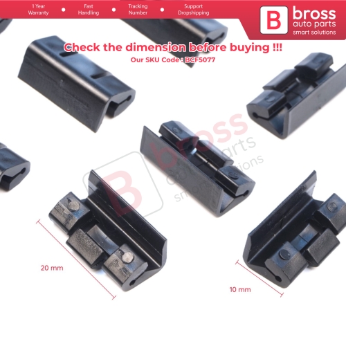 10 Pieces Roof Drip Rail Moulding Clamp for BMW 5 Series E34 7 Series E32 E38 51131924953
