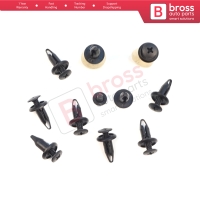 10 Pieces Push-Type Retainer Fastener Fixing Clips for Ford Focus Mondeo Transit Ka Connect Custom W703243-S300 1060989 