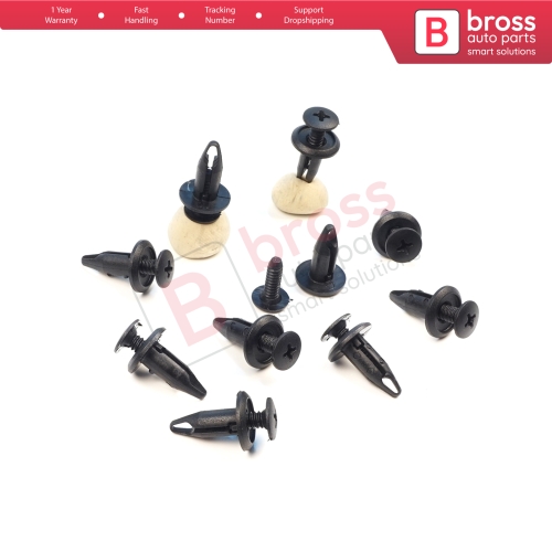 10 Pieces Push-Type Retainer Fastener Fixing Clips for Ford Focus Mondeo Transit Ka Connect Custom W703243-S300 1060989 