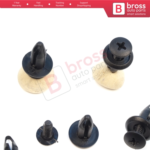 10 Pieces Push-Type Retainer Fastener Fixing Clips for Ford Focus Mondeo Transit Ka Connect Custom W703243-S300 1060989 