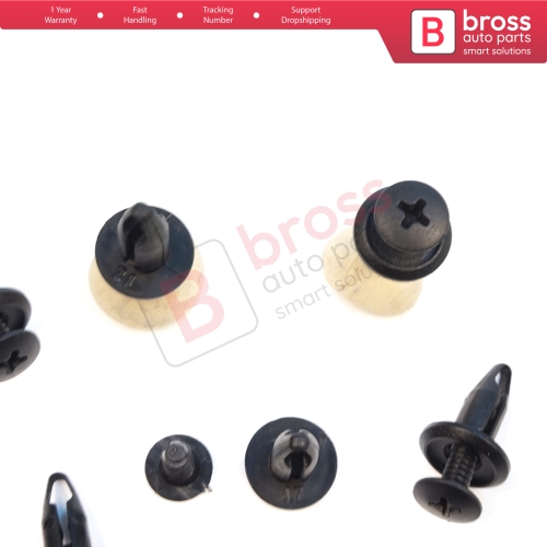 10 Pieces Push-Type Retainer Fastener Fixing Clips for Ford Focus Mondeo Transit Ka Connect Custom W703243-S300 1060989 