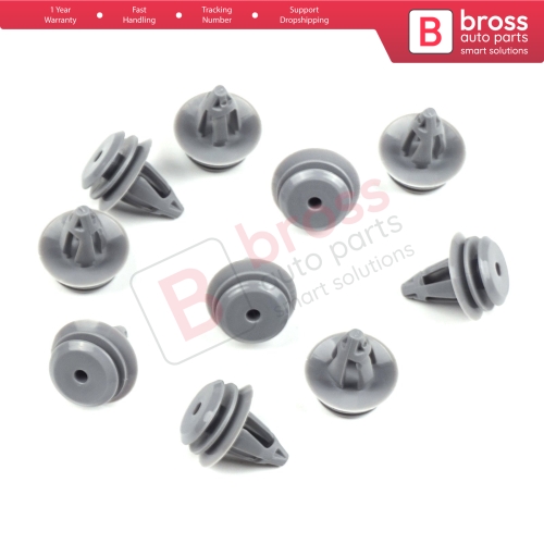 10 Pieces Door Trim Panel Retainer Grey 51418224781 for BMW E46 E60