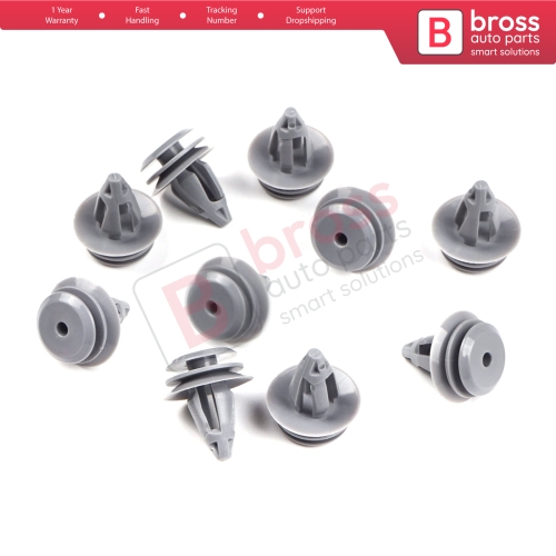 10 Pieces Door Trim Panel Retainer Grey 51418224781 for BMW E46 E60