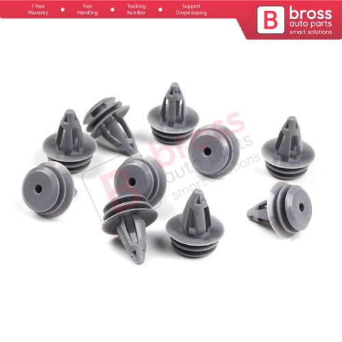 10 Pieces Door Trim Panel Retainer Grey 51418224781 for BMW E46 E60