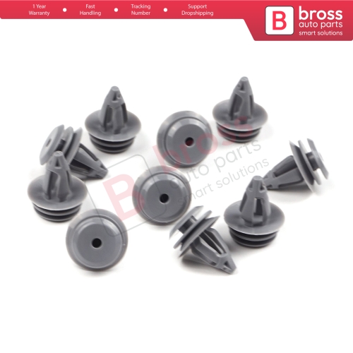 10 Pieces Door Trim Panel Retainer Grey 51418224781 for BMW E46 E60