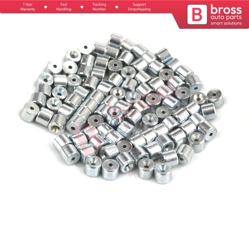 BCR009 Window Regulator Cable Wire Rope End Pin Stop Rivet 6x4.85/1.7 mm 100 Pcs