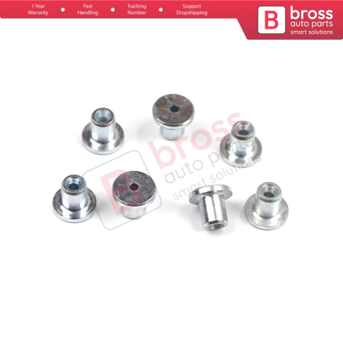 BCR019 Window Regulator Cable Wire Rope End Pin Stop Rivet 8x6.7/1.7 mm 100 Pcs