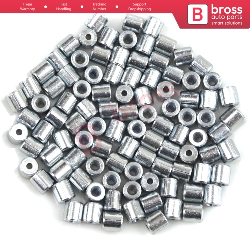 BCR026 Window Regulator Cable Wire Rope End Soft Pin Stop Rivet 5x5/1.7 mm 100 Pcs
