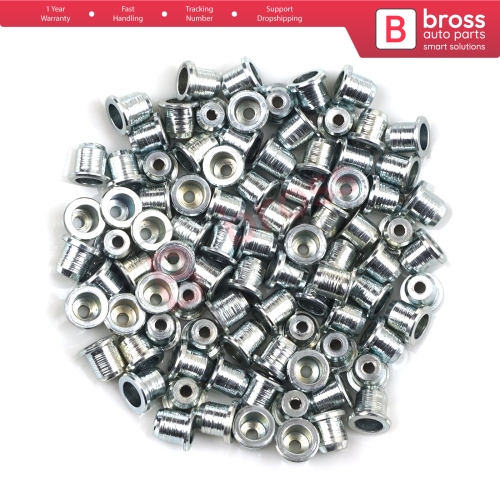 BCR034 Window Regulator Cable Wire Rope End Pin Stop Rivet 8x6.75/1.7 mm 100 Pcs