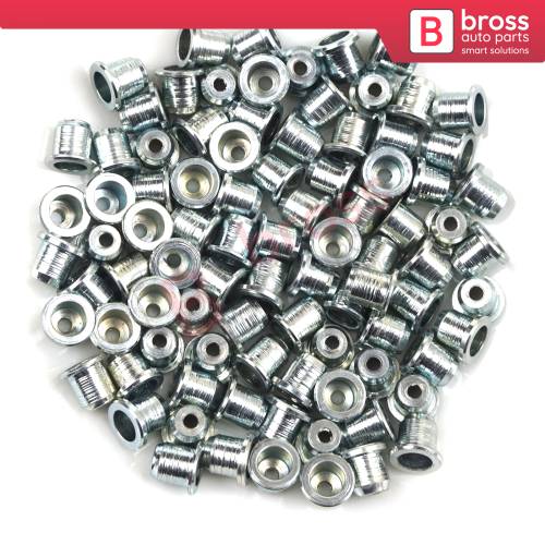 BCR034 Window Regulator Cable Wire Rope End Pin Stop Rivet 8x6.75/1.7 mm 100 Pcs