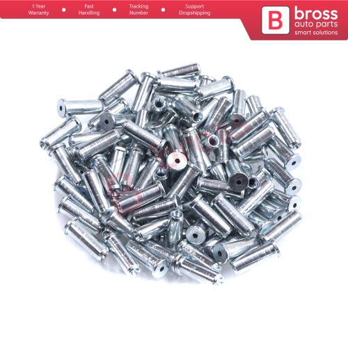 BCR035 Window Regulator Cable Wire Rope End Pin Stop Rivet 6.5x15/1.7 mm 100 Pcs