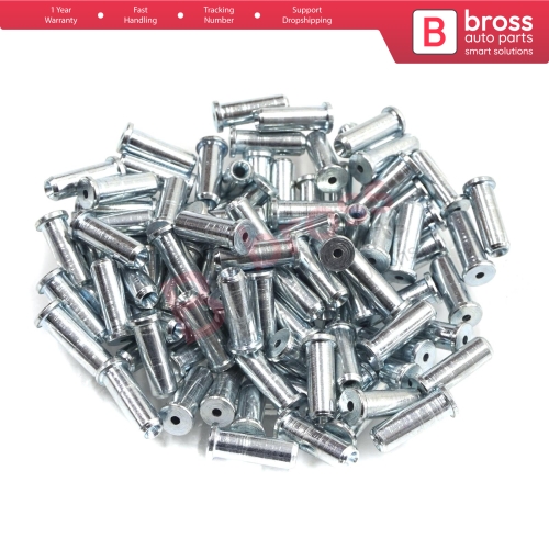 BCR035 Window Regulator Cable Wire Rope End Pin Stop Rivet 6.5x15/1.7 mm 100 Pcs