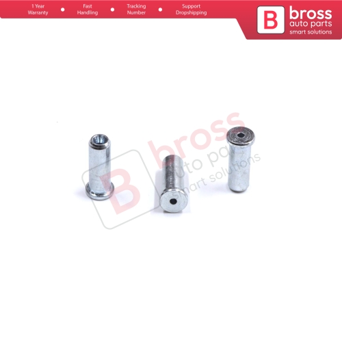 BCR035 Window Regulator Cable Wire Rope End Pin Stop Rivet 6.5x15/1.7 mm 100 Pcs