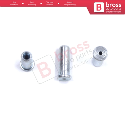 BCR035 Window Regulator Cable Wire Rope End Pin Stop Rivet 6.5x15/1.7 mm 100 Pcs