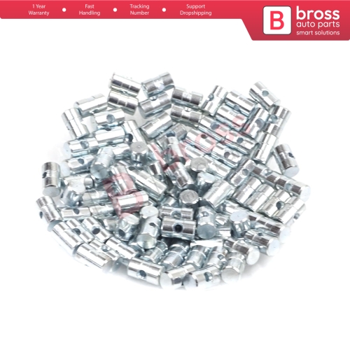 BCR036 100 Pcs Inner Outer Door Handle Trunk Hood Lock Latch Release Cable Wire Rope End Pin Stop Rivet 6x10 mm Hole Dia: 2.2 mm