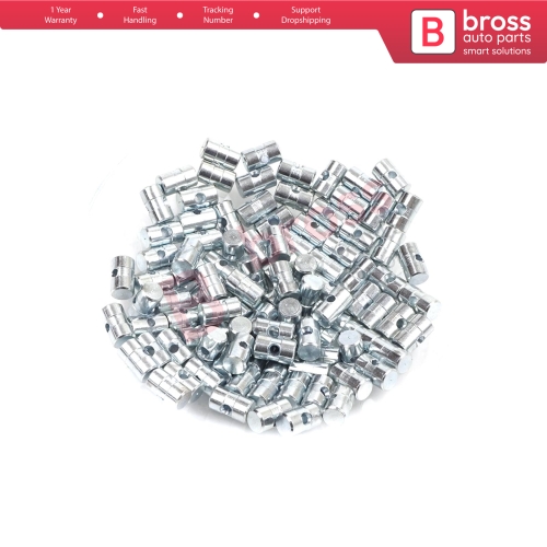 BCR036 100 Pcs Inner Outer Door Handle Trunk Hood Lock Latch Release Cable Wire Rope End Pin Stop Rivet 6x10 mm Hole Dia: 2.2 mm