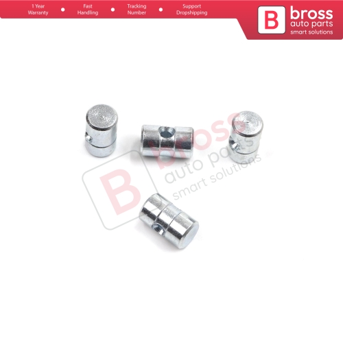 BCR036 100 Pcs Inner Outer Door Handle Trunk Hood Lock Latch Release Cable Wire Rope End Pin Stop Rivet 6x10 mm Hole Dia: 2.2 mm