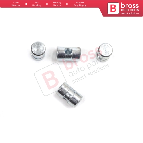 BCR036 100 Pcs Inner Outer Door Handle Trunk Hood Lock Latch Release Cable Wire Rope End Pin Stop Rivet 6x10 mm Hole Dia: 2.2 mm