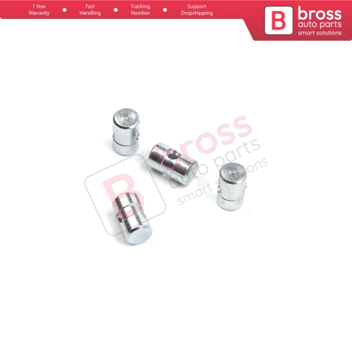 BCR036 100 Pcs Inner Outer Door Handle Trunk Hood Lock Latch Release Cable Wire Rope End Pin Stop Rivet 6x10 mm Hole Dia: 2.2 mm