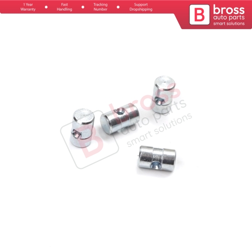 BCR036 100 Pcs Inner Outer Door Handle Trunk Hood Lock Latch Release Cable Wire Rope End Pin Stop Rivet 6x10 mm Hole Dia: 2.2 mm