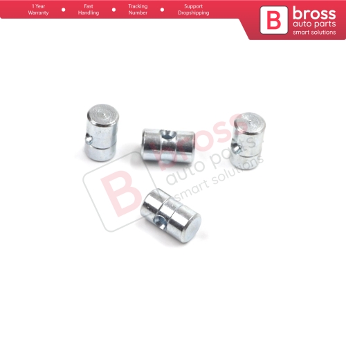 BCR036 100 Pcs Inner Outer Door Handle Trunk Hood Lock Latch Release Cable Wire Rope End Pin Stop Rivet 6x10 mm Hole Dia: 2.2 mm