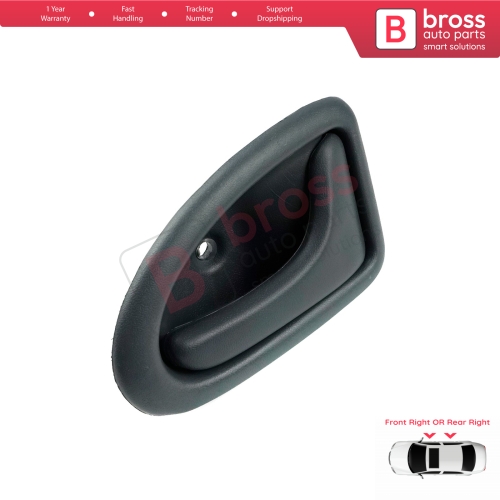 Interior Door Handle Front or Rear Right Door Gray 7700434717 for Renault Clio 2 Scenic 1 Trafic Logan 1 Daily 3 Master 2 Movano A Interstar