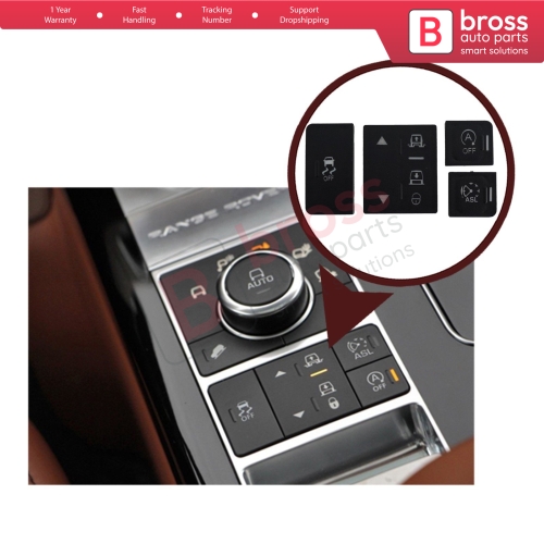 Interior Center Console with OFF Button Cover for Range Rover Sport L494 Pre Facelift