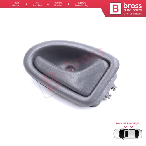 Inner Door Handle Right Gray Cable Type for Renault Clio 2 Scenic Megane 1 Trafic Master 2 Mascott Logan 1 Movano Vivaro A Interstar Primastar 1 Daily 8200028995