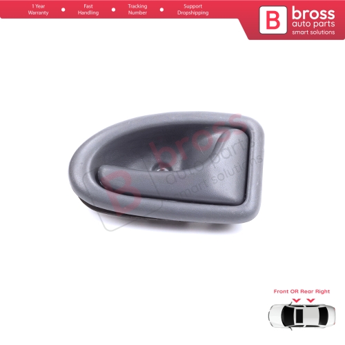Inner Door Handle Right Gray Cable Type for Renault Clio 2 Scenic Megane 1 Trafic Master 2 Mascott Logan 1 Movano Vivaro A Interstar Primastar 1 Daily 8200028995