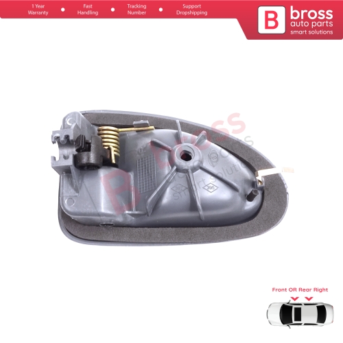 Inner Door Handle Right Gray Cable Type for Renault Clio 2 Scenic Megane 1 Trafic Master 2 Mascott Logan 1 Movano Vivaro A Interstar Primastar 1 Daily 8200028995