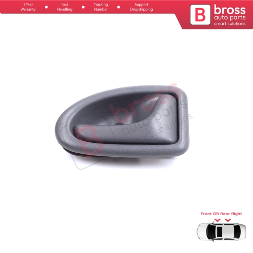 Inner Door Handle Right Gray Cable Type for Renault Clio 2 Scenic Megane 1 Trafic Master 2 Mascott Logan 1 Movano Vivaro A Interstar Primastar 1 Daily 8200028995