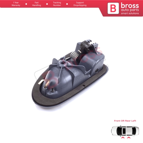 Inner Door Handle Left Gray Cable Type for Renault Clio 2 Scenic Megane 1 Trafic Master 2 Mascott Logan 1 Movano Vivaro A Interstar Primastar 1 Daily 8200028994