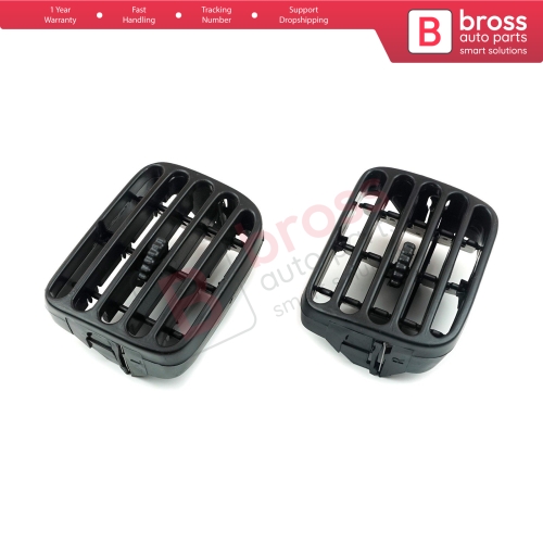 Air Vent Intake Grille Diffuser Set Black 7702258279 7702258280 for Renault Clio MK2 Symbol MK1 MK2 Thalia